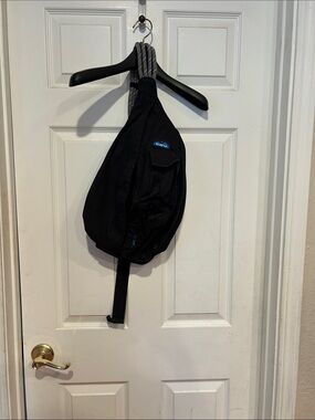 Free People Kavu Black Sling Pack with Gray Strap Accent